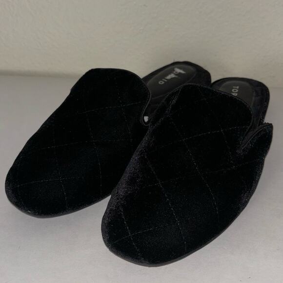 Torrid Black Velvet Quilted Mules Slip On flats Women's Size 7.5W (Wide) - Picture 7 of 16